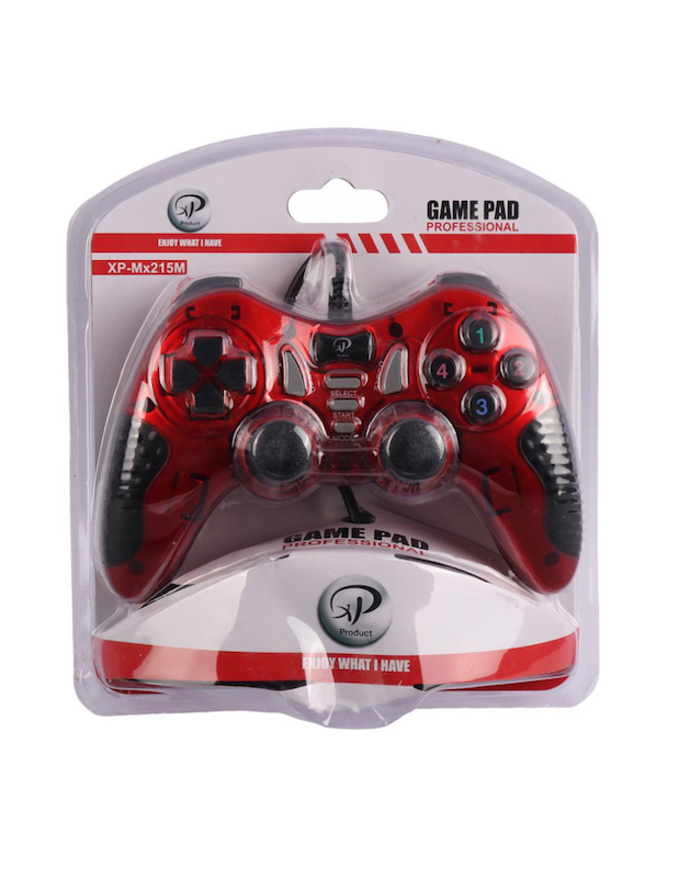 دسته بازی تک شوک دار XP-Product مدل XP-M215M رنگ قرمز سیمی گارانتی سلامت فیزیکی 