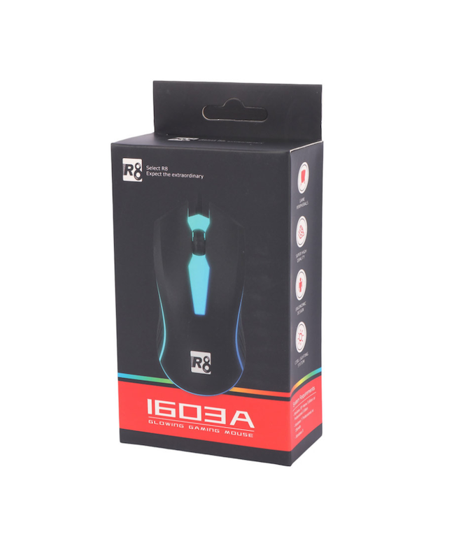 موس گیمینگ R8-1603A سیمی گارانتی سلامت فیزیکی 