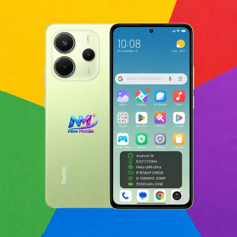 گوشی شیائومی Redmi Note 14  رم 8 حافظه 256 گیگابایت گارانتی 18 ماهه + کد فعالسازی گلوبال 