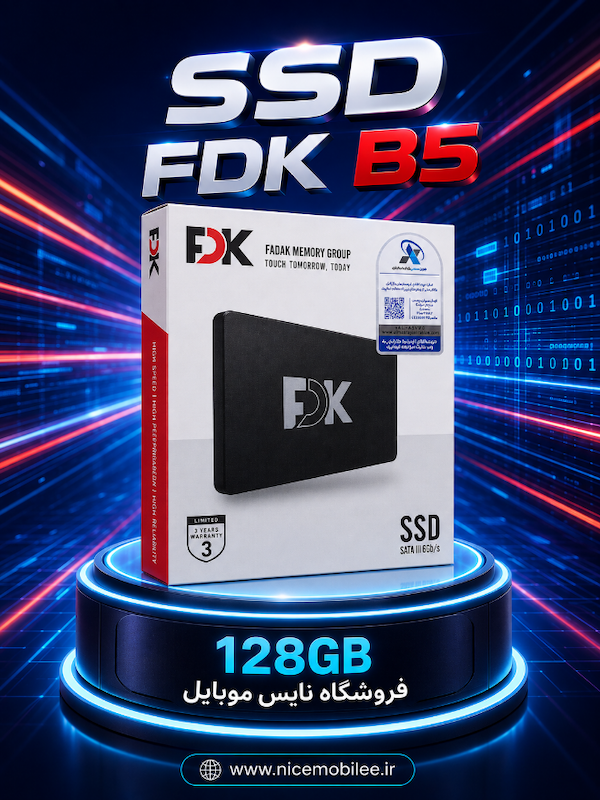 حافظه SSD فدک FDK B5 128GB همراه با گارانتی 24 ماهه