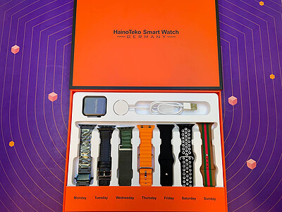 ساعت هوشمند HainoTeko مدل GP7 با 7 عدد بند پک هدیه