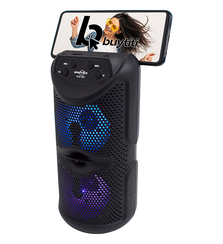 اسپیکر قابل حمل GTS1557 مشکی با دو باند ۳ اینچ