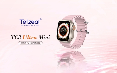 ساعت هوشمند Telzeal TC8 Ultra Mini  سایز 41 ضامن بند و پیچ پشت گارانتی اصالت 
