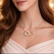گردنبند طلا حلقه و مروارید 