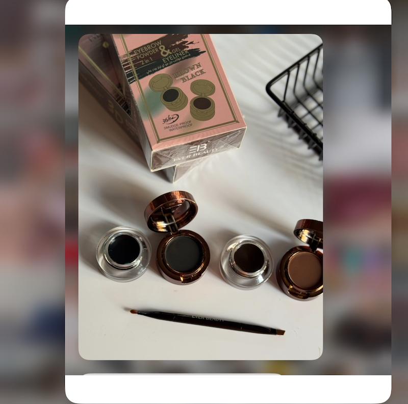 پک‌خط چشم ژله ای کاسه ای و‌سایه ابرو چهارکاره 