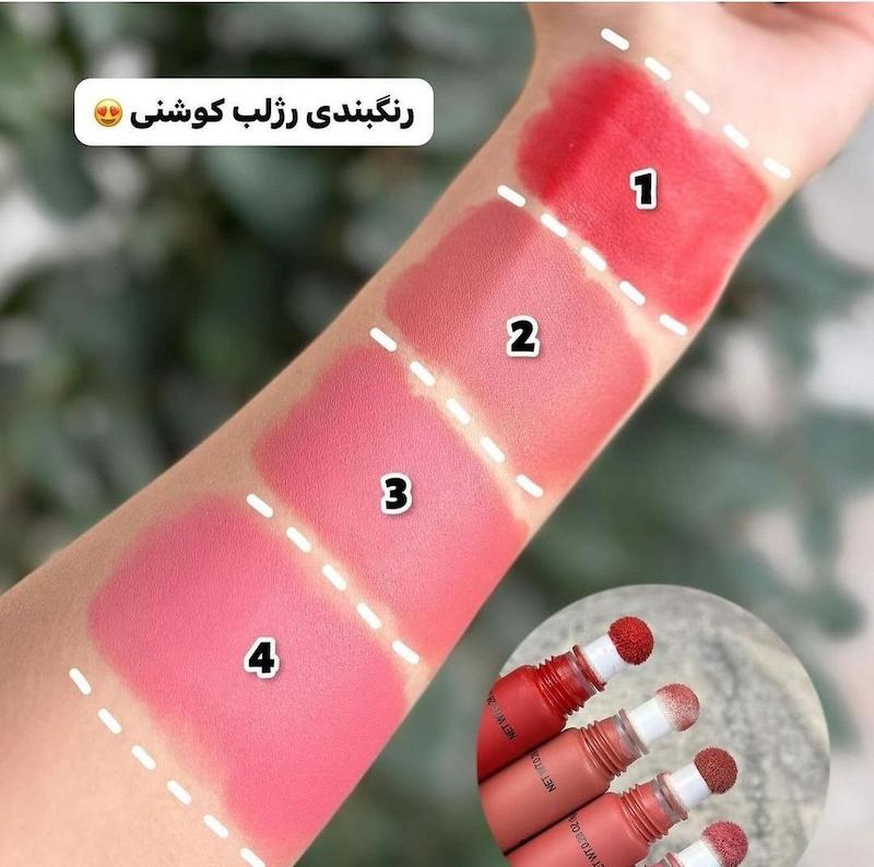 رژگونه و رژ لب کوشنی