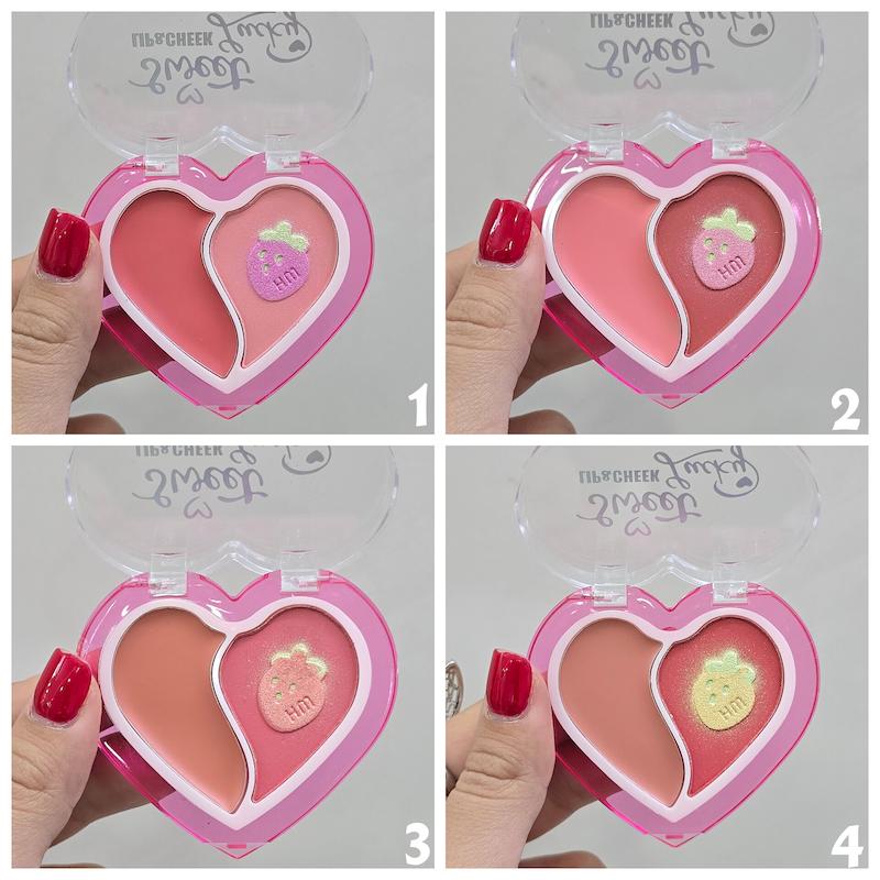 پالت رژگونه پودری و رژلب قلبی HUDAMOJI