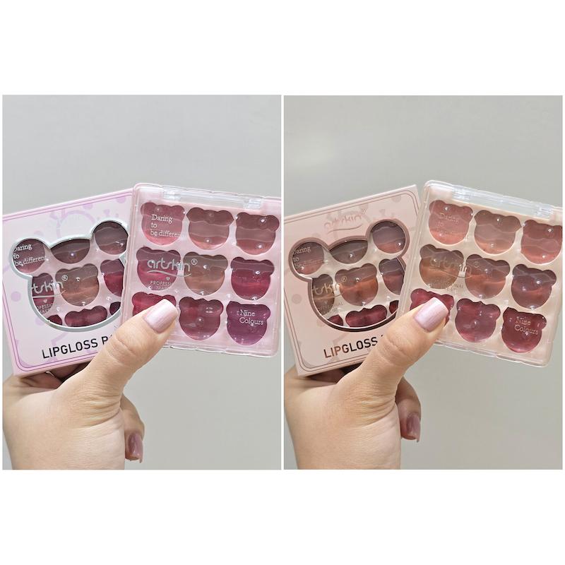 پالت رژلب 9 رنگ خرسی ARTSKIN