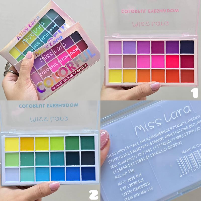 پالت سایه 18رنگ تابستونی Miss Lara