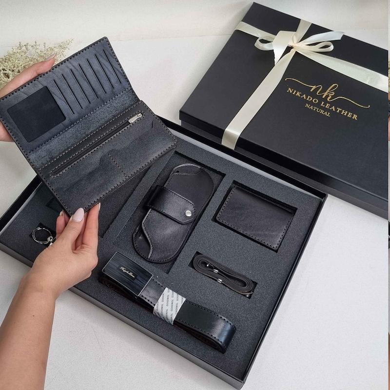 ست هدیه چرم گاوی