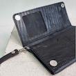 کیف پول چرم لیزارد مشکی