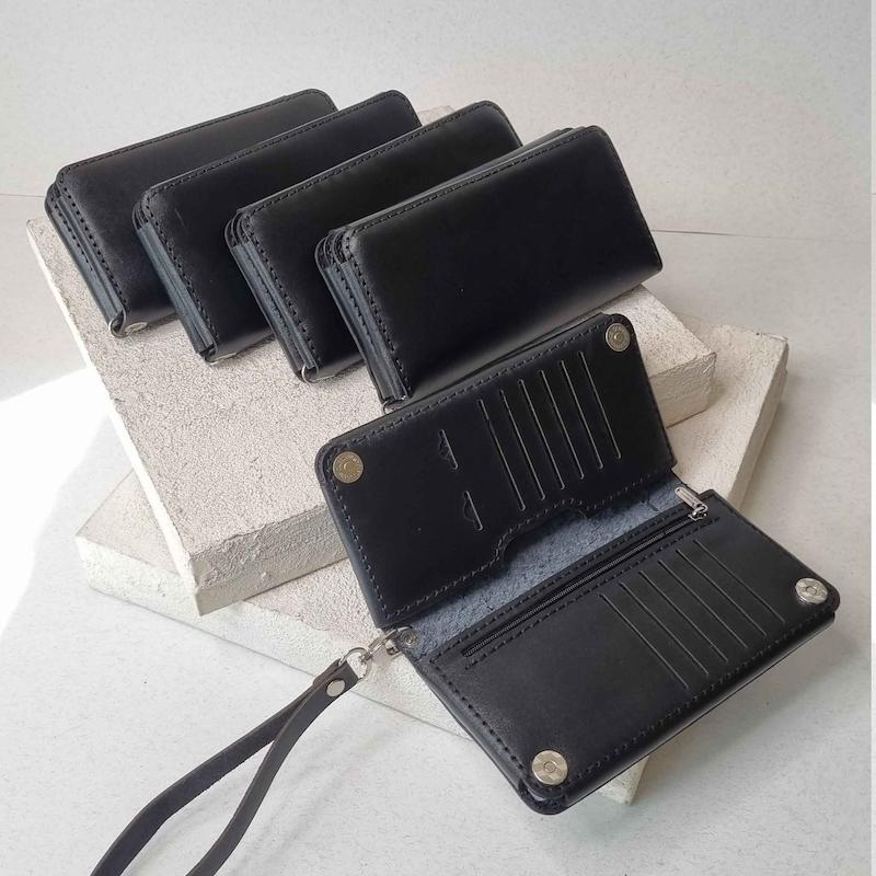 کیف پول چرم گاوی مشکی M1219