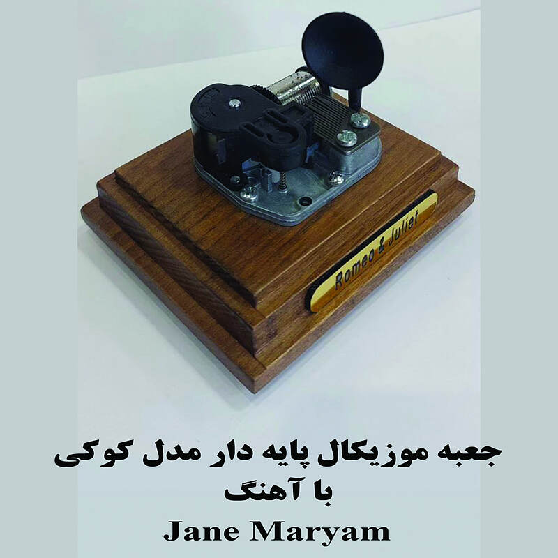 جعبه موزیکال کوکی گرامافون دار بااهنگ Jane Maryam