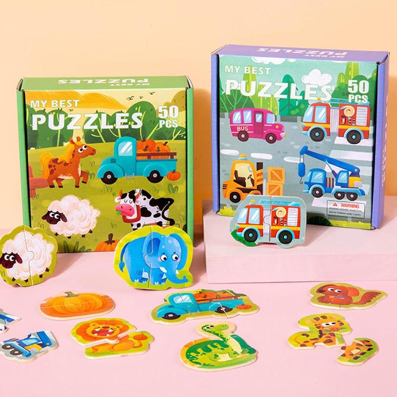 پازل های 50 قطعه چوبی 