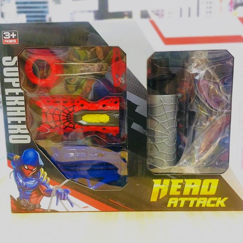 مچبند اسپایدرمن با اسپری آب و عینک