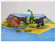 فیگور باغ وحش دایناسور 4 عددی با سفره نیکی تویز