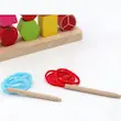 اسباب‌بازی آموزشی میله و مهره چوبی ۵ ستون