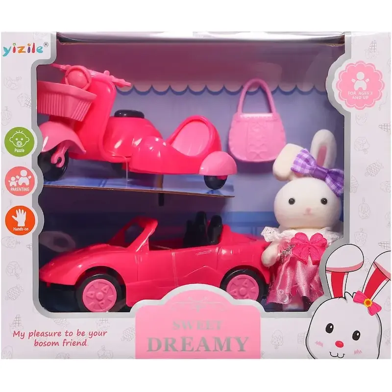 ست خانه خرگوش با ماشین و موتور