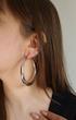 گوشواره حلقه ایی نقره ایی