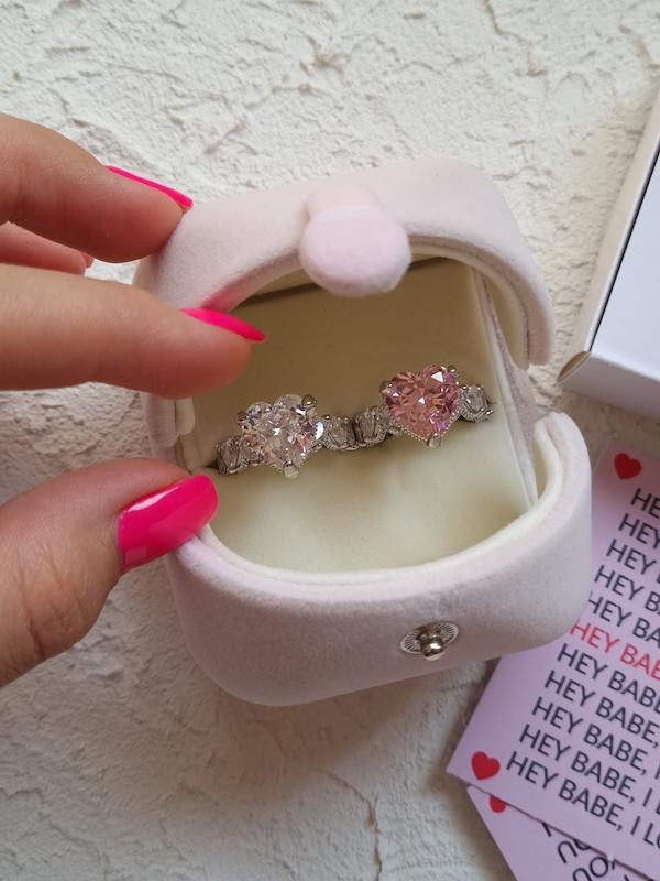 انگشتر جواهری قلبی