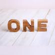 حروف ONE چوبی