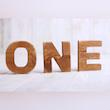 حروف ONE چوبی
