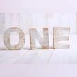 حروف ONE چوبی
