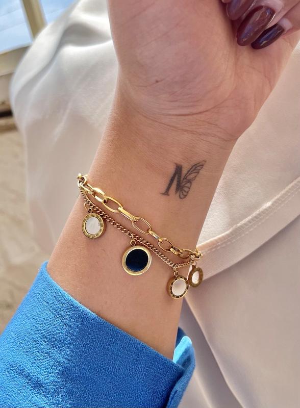 دستبند دولاین ونکلیف طلایی