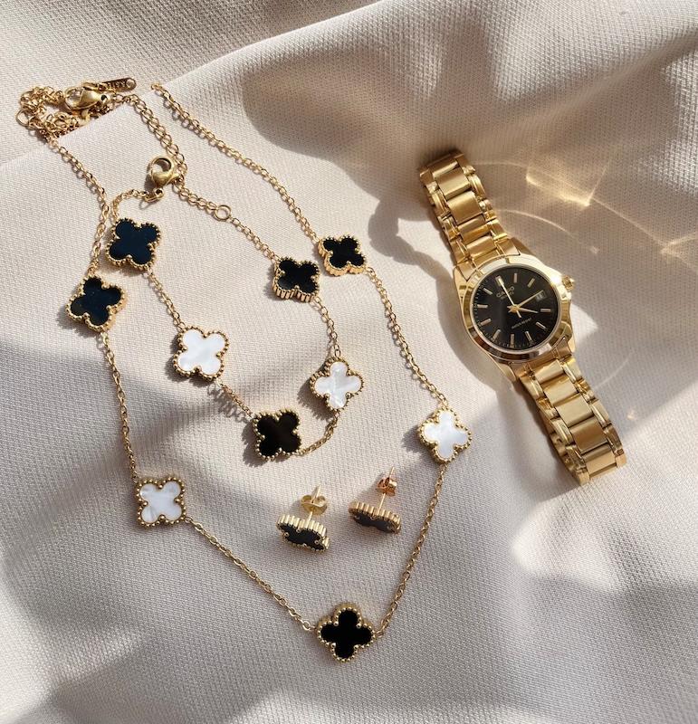 ساعت Casio طلایی و ست کامل ونکلیف