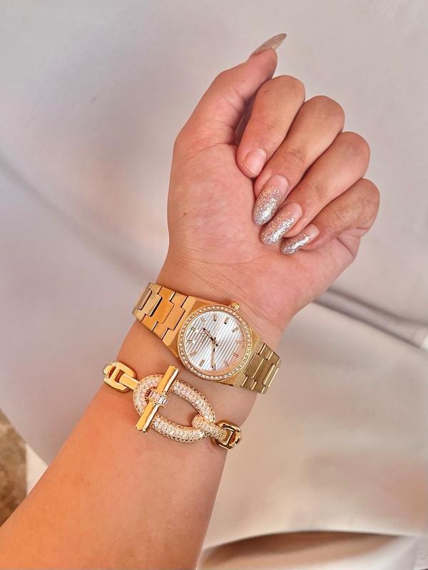 ساعت اورجینال Fitron فول گلد و دستبند تیفانی