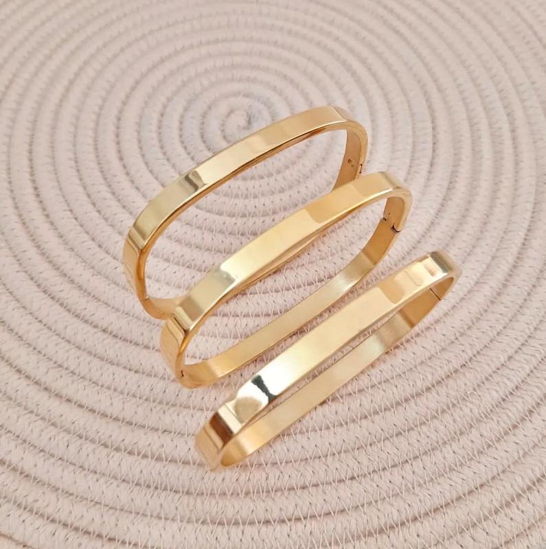 دستبند کارتیر طلایی آینه ایی