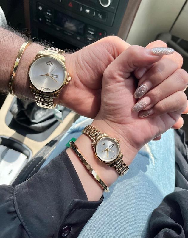 ست ساعت اورجینال SONEX طلایی