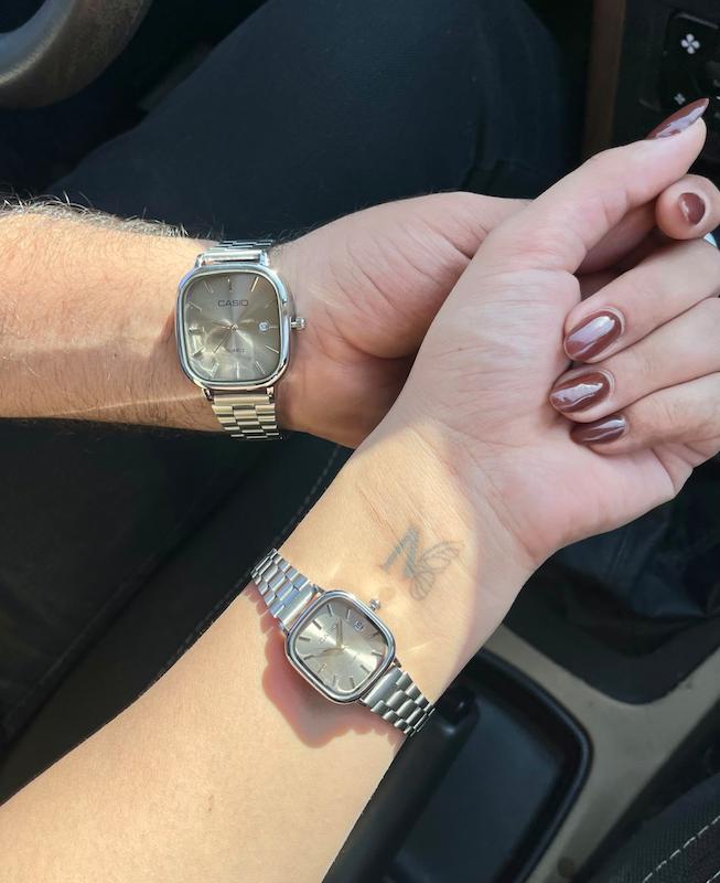 ساعت کاسیو اولدمانی سیلور کارامل