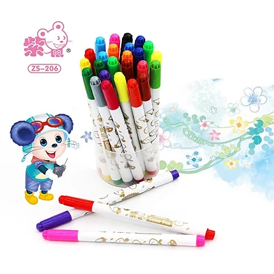 ماژیک رنگ آمیزی 12 رنگ مدل WATER color pen کد ZS-206