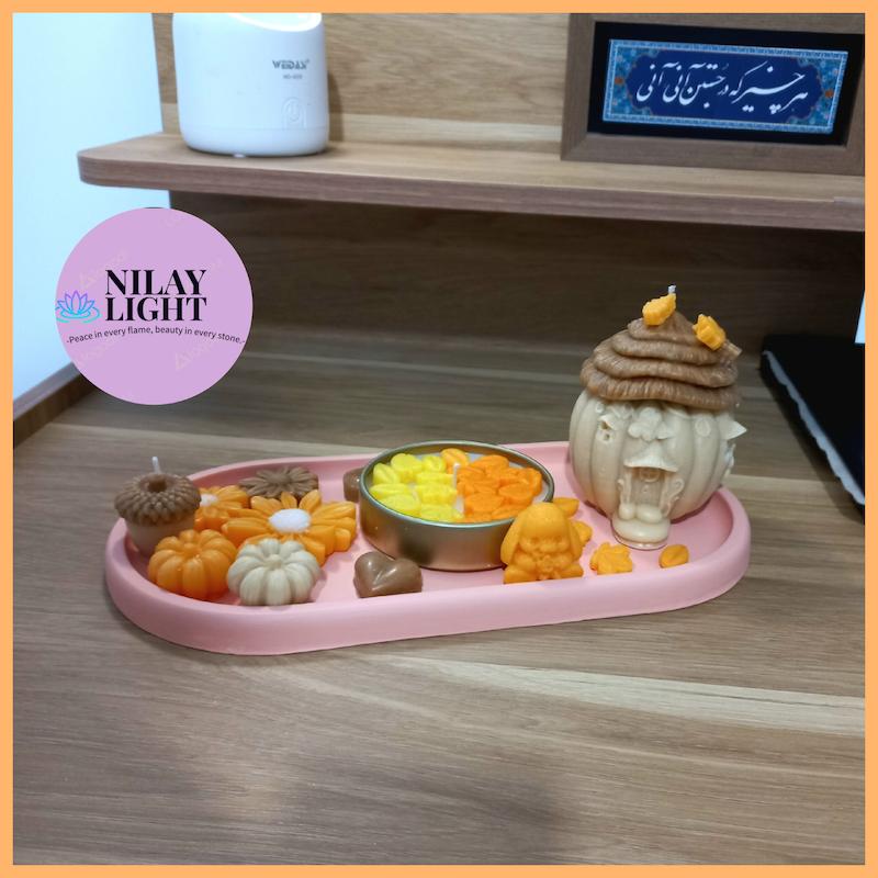 ست دکوری سنگ مصنوعی هلویی پاییزی کد۱