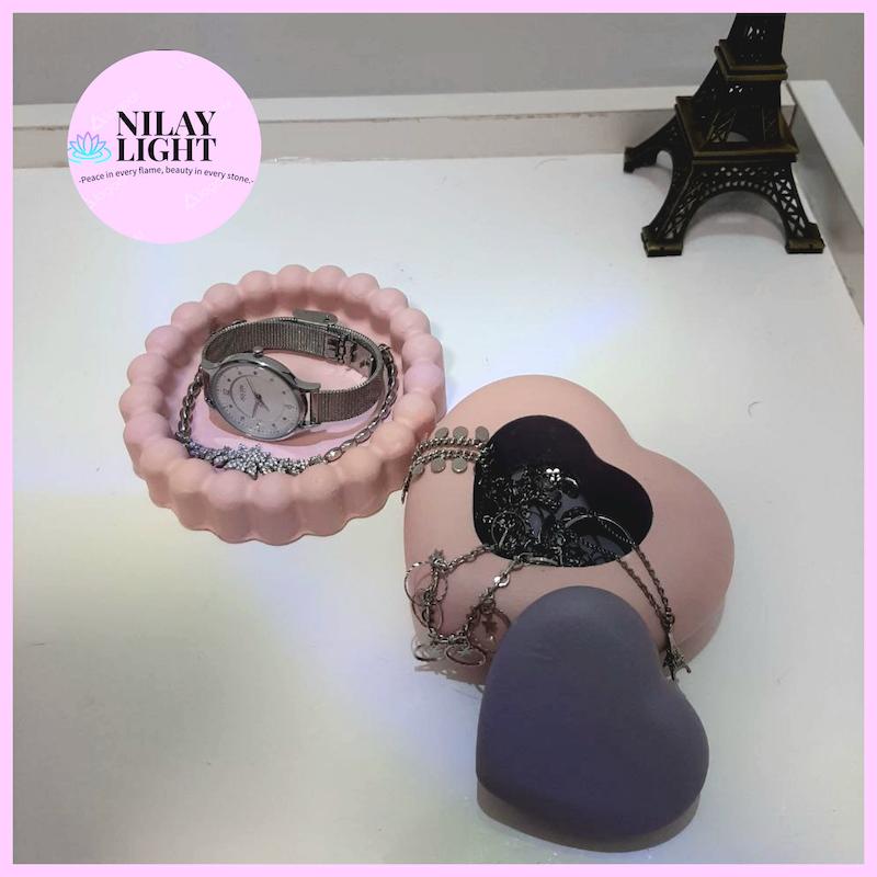 ست دکوری سنگ مصنوعی صورتی بهشتی ۲پارچه کد۱۱