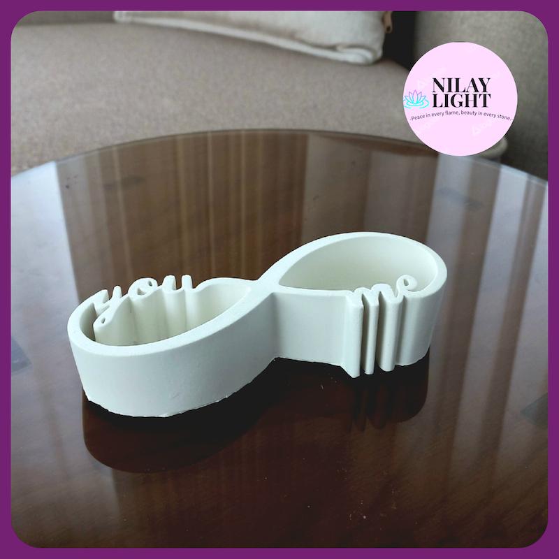 بیس خام سنگ مصنوعی شات شمع مدل بی نهایت YOU ME 