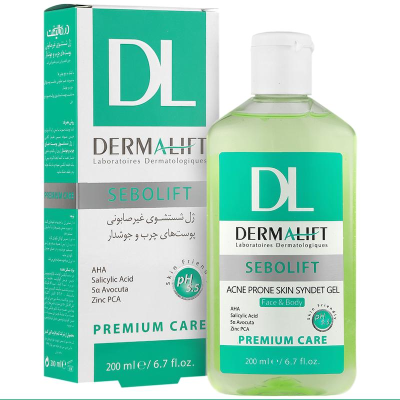 ژل شستشو درمالیفت مناسب پوست چرب و جوشدار حجم 200 میلی لیتر