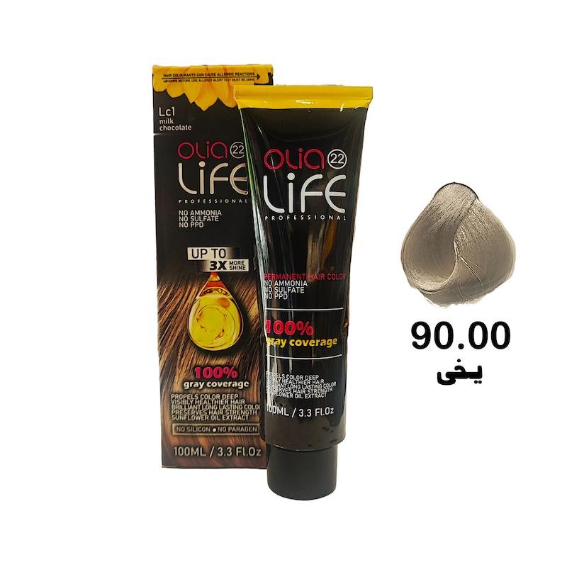 رنگ مو بدون آمونیاک اولیالایف _ Olialife شماره 90.00 یخی