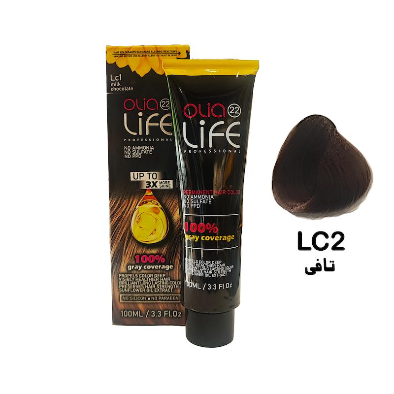رنگ مو بدون آمونیاک اولیالایف _ Olialife شماره LC2 تافی
