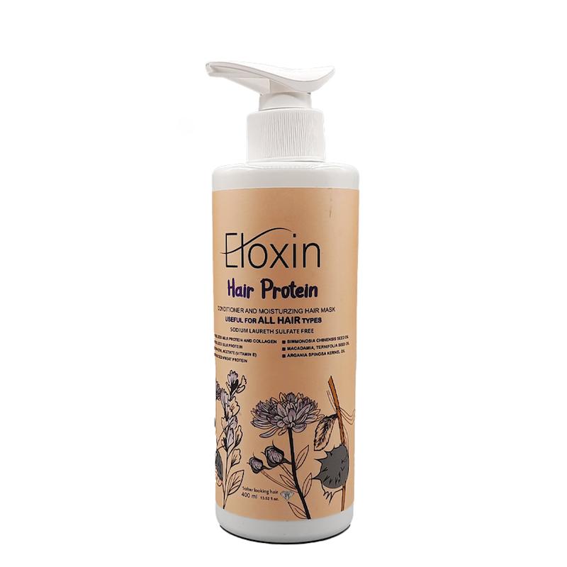 ماسک مو پمپی پروتئین داخل حمام الوکسین _ Eloxin حجم 400 میل