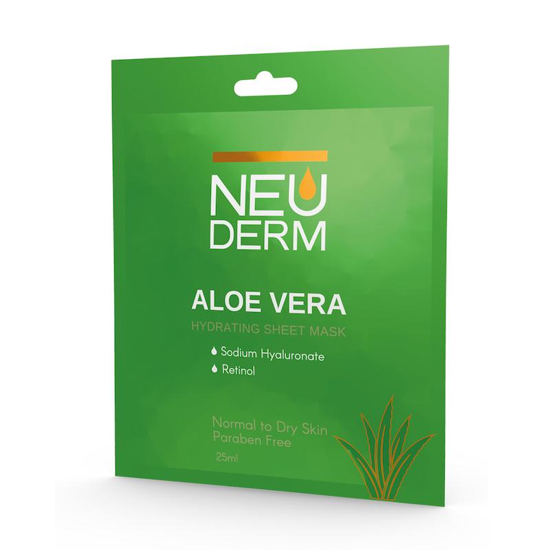 ماسک صورت ورقه ای نئودرم حاوی عصاره آلوئه ورا