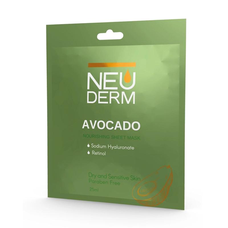 ماسک صورت ورقه ای نئودرم حاوی عصاره آووکادو