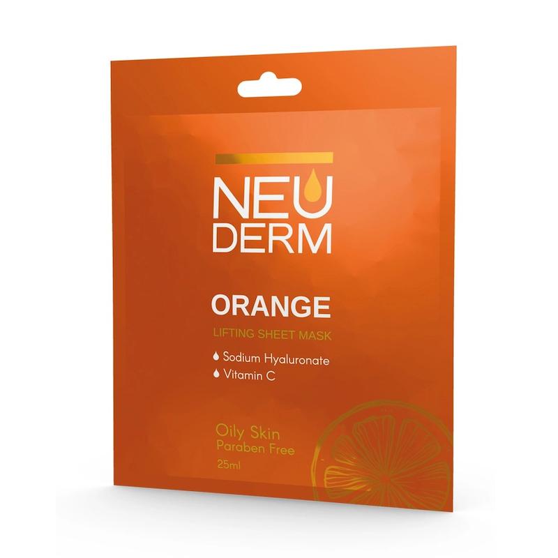 ماسک صورت ورقه ای نئودرم حاوی عصاره پرتقال