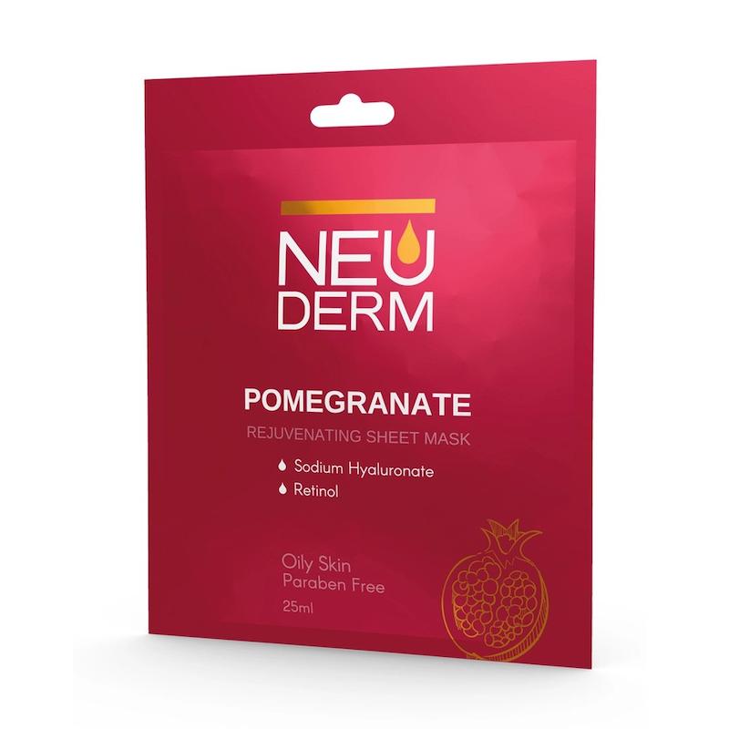 ماسک صورت ورقه ای نئودرم حاوی عصاره انار