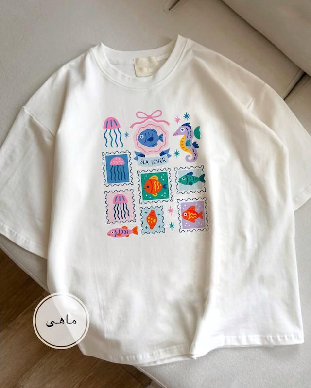 تیشرت سفید میکس سفارشی