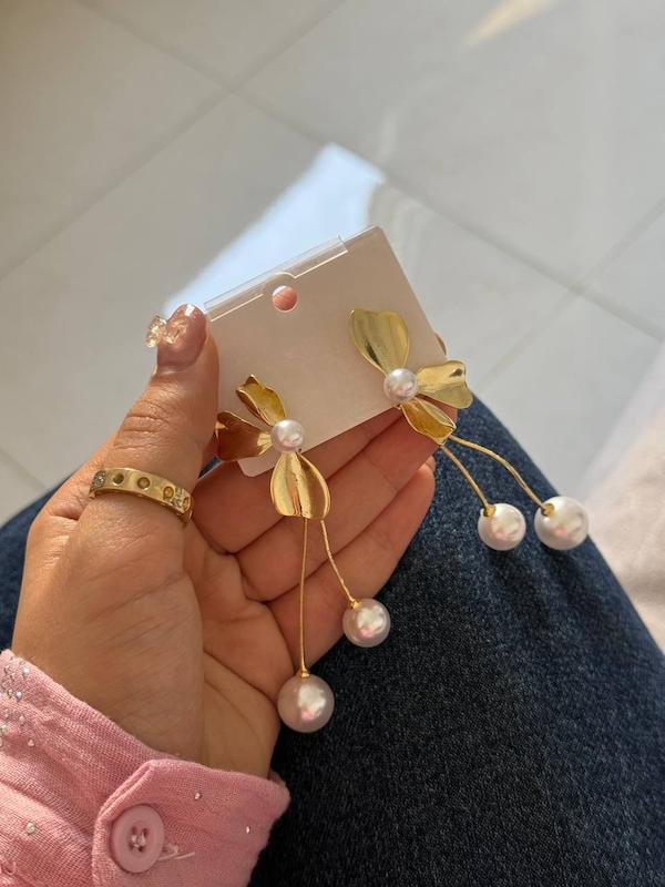 گوشواره گل و مروارید
