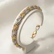 دستبند ژوپینگ طرح طلا زنجیری درشت | رنگ ثابت و ضد حساسیت H