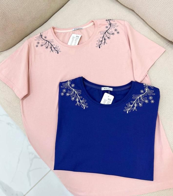 تیشرت سرشانه گلدوزی