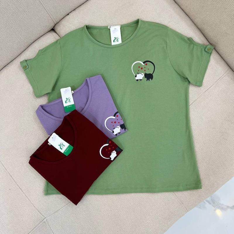 تیشرت گلدوزی گربه های عاشق